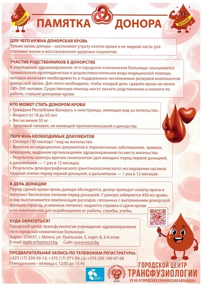 Сохранить памятку донора (файл формата pdf) размером 387,42 Кб